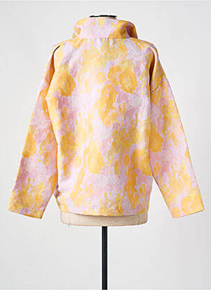 Sweat-shirt coupe over-size manches longues jaune MODETROTTER femme