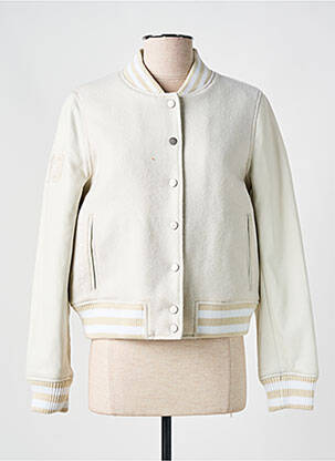 Veste casual col rond beige SERGE PARIENTE femme