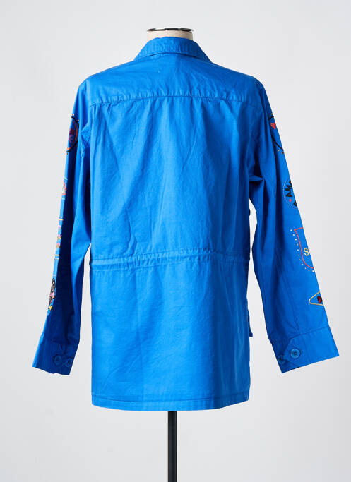 Veste casual coupe droite bleu ME369 femme