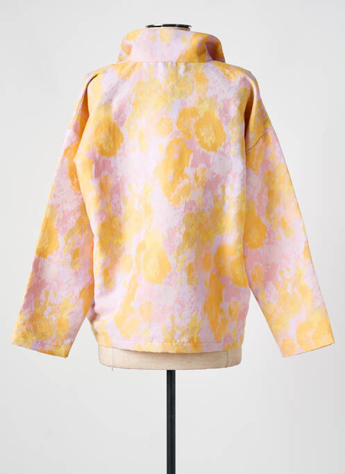 Sweat-shirt coupe over-size manches longues jaune MODETROTTER femme