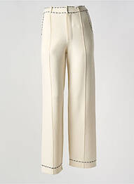 Pantalon droit taille à pinces taille haute beige NOTSHY femme