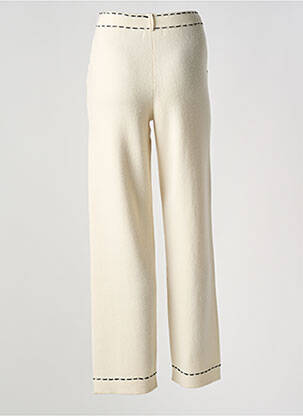 Pantalon droit taille à pinces taille haute beige NOTSHY femme