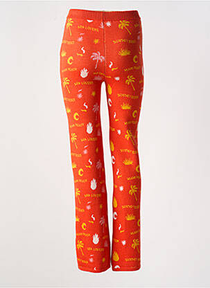 Legging taille haute taille haute orange MODETROTTER femme