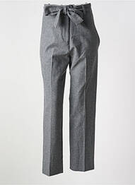 Pantalon droit taille à pinces taille basse gris ANTIK BATIK femme