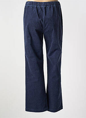 Pantalon droit stretch taille normale bleu ME369 femme