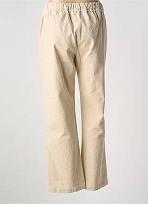 Pantalon droit stretch taille normale beige ME369 femme