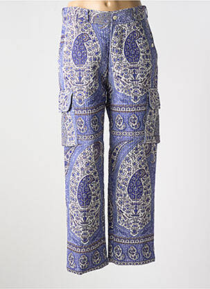 Pantalon cargo coupe droite taille normale violet ANTIK BATIK femme
