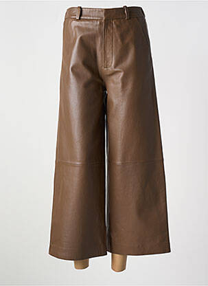 Pantalon 7/8 taille haute taille haute marron VALENTINE GAUTHIER femme