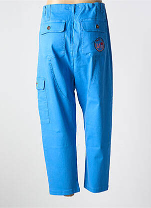 Pantalon cargo taille haute taille haute bleu ME369 femme