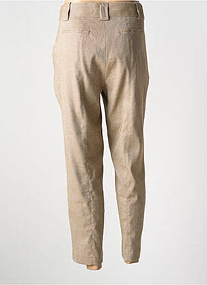Pantalon 7/8 taille haute taille haute beige HANA SAN femme