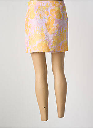 Jupe courte taille haute orange MODETROTTER femme