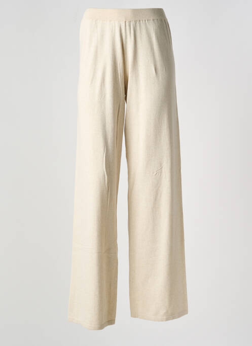Pantalon large taille haute taille haute beige PENN & INK N.Y femme