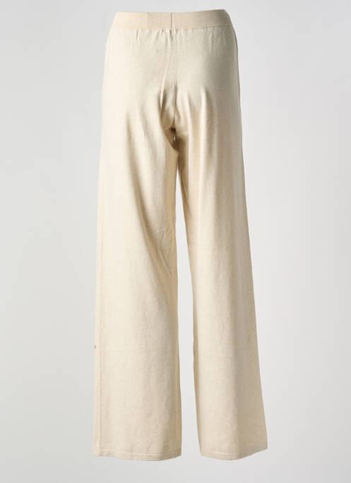 Pantalon large taille haute taille haute beige PENN & INK N.Y femme