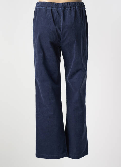 Pantalon droit stretch taille normale bleu ME369 femme