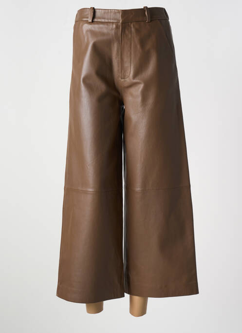 Pantalon 7/8 taille haute taille haute marron VALENTINE GAUTHIER femme