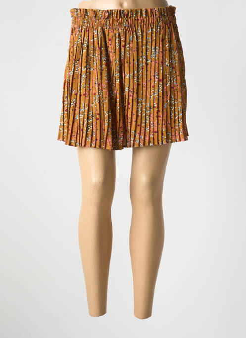 Jupe courte orange JUBYLEE pour femme