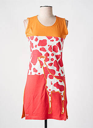 Chemise de nuit imprimé fantaisie orange ROSE POMME femme