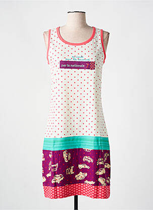 Chemise de nuit imprimé pois rose ROSE POMME femme