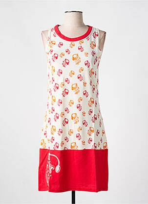 Chemise de nuit imprimé fantaisie rouge ROSE POMME femme