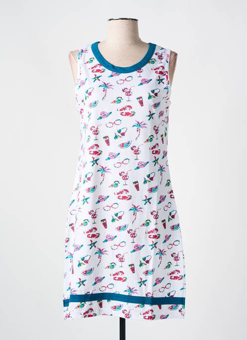 Chemise de nuit imprimé fantaisie bleu ROSE POMME femme