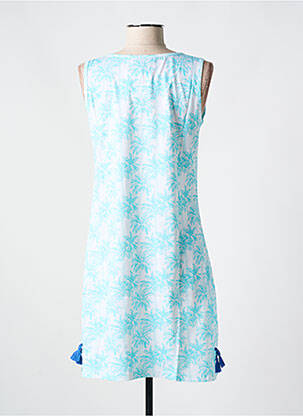 Chemise de nuit sans manche bleu clair ROSE POMME femme
