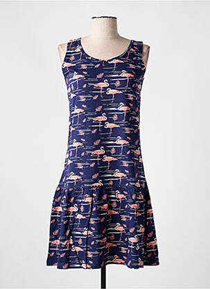 Chemise de nuit sans manche bleu ROSE POMME femme