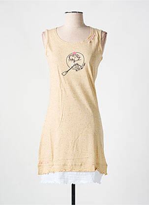 Chemise de nuit sans manche beige ROSE POMME femme