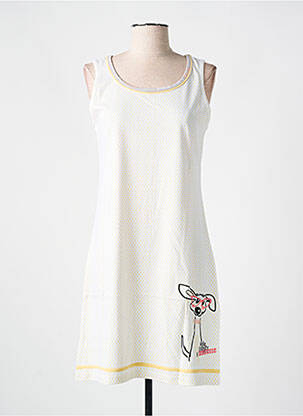 Chemise de nuit imprimé fantaisie jaune ROSE POMME femme