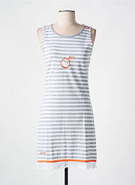 Chemise de nuit imprimé rayures gris ROSE POMME femme