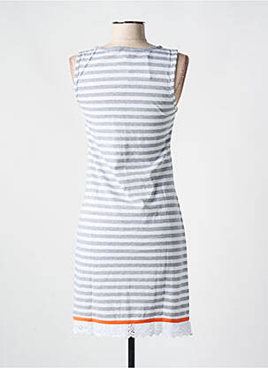 Chemise de nuit imprimé rayures gris ROSE POMME femme