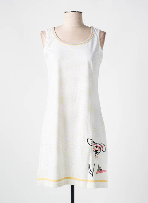 Chemise de nuit imprimé fantaisie jaune ROSE POMME femme