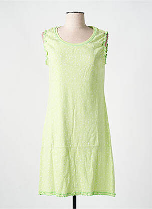 Chemise de nuit imprimé fantaisie vert ROSE POMME femme