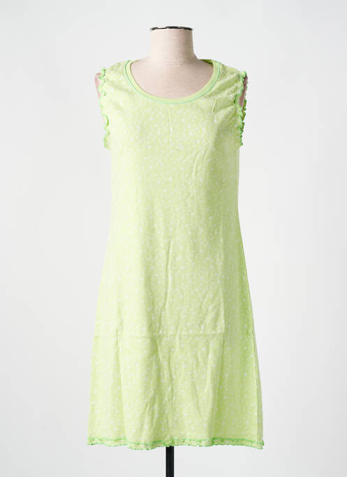 Chemise de nuit imprimé fantaisie vert ROSE POMME femme