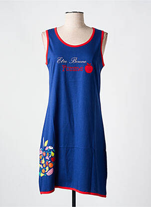Chemise de nuit sans manche bleu ROSE POMME femme