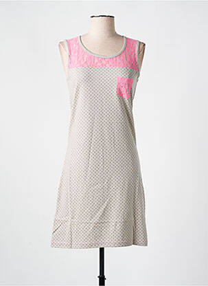 Chemise de nuit imprimé pois gris ROSE POMME femme