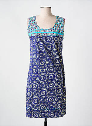 Chemise de nuit imprimé fantaisie bleu ROSE POMME femme
