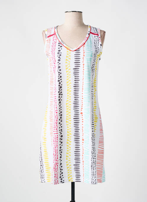 Chemise de nuit col v blanc ROSE POMME femme