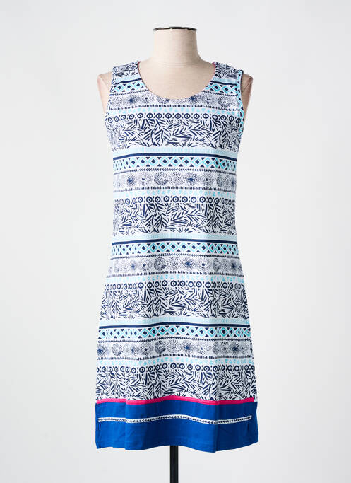 Chemise de nuit imprimé fantaisie bleu ROSE POMME femme