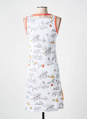 Chemise de nuit imprimé fantaisie blanc ROSE POMME femme