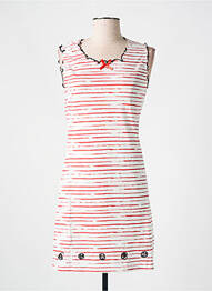 Chemise de nuit imprimé rayures rouge ROSE POMME femme