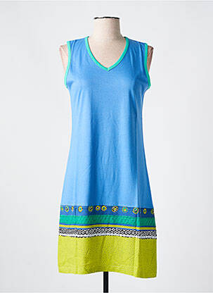 Chemise de nuit col v bleu ROSE POMME femme