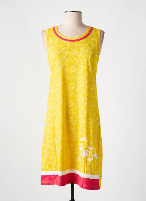 Chemise de nuit imprimé fantaisie jaune ROSE POMME femme