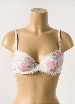 Soutien-gorge effet matière satinée haut soutien-gorge push-up rose ANTIGEL femme