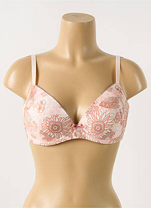 Soutien-gorge effet matière satinée haut soutien-gorge moulé rose ANTIGEL femme