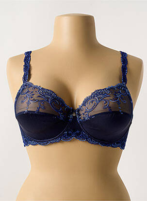 Soutien-gorge effet matière satinée haut soutien-gorge emboitant bleu LISE CHARMEL femme