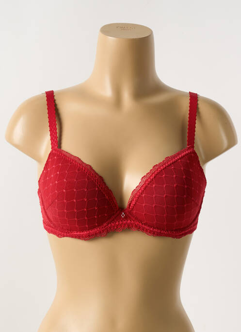 Soutien-gorge légère et transparente haut soutien-gorge moulé rouge ANTIGEL femme
