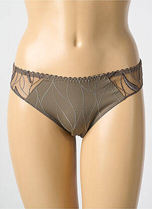 Culotte broderie marron LOUISA BRACQ femme