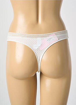 Tanga effet matière satinée beige ANTIGEL femme