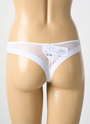Tanga stretch blanc ANTIGEL femme