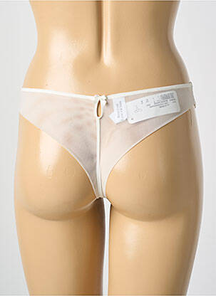Tanga effet matière satinée beige LISE CHARMEL femme